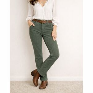 St. John's Bay Secretly Slender Bootcut Corduroy Jeans in Sage Moore Green S 4